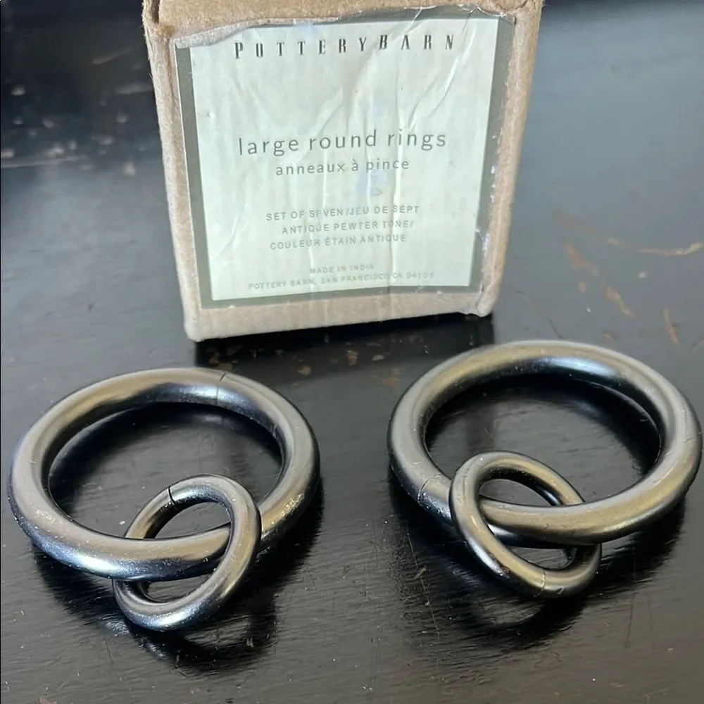 Pottery Barn Large Round Curtain Rings set of 2